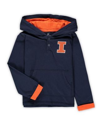 Toddler Boys Navy, Heathered Gray Illinois Fighting Illini Poppies Hoodie and Sweatpants Set