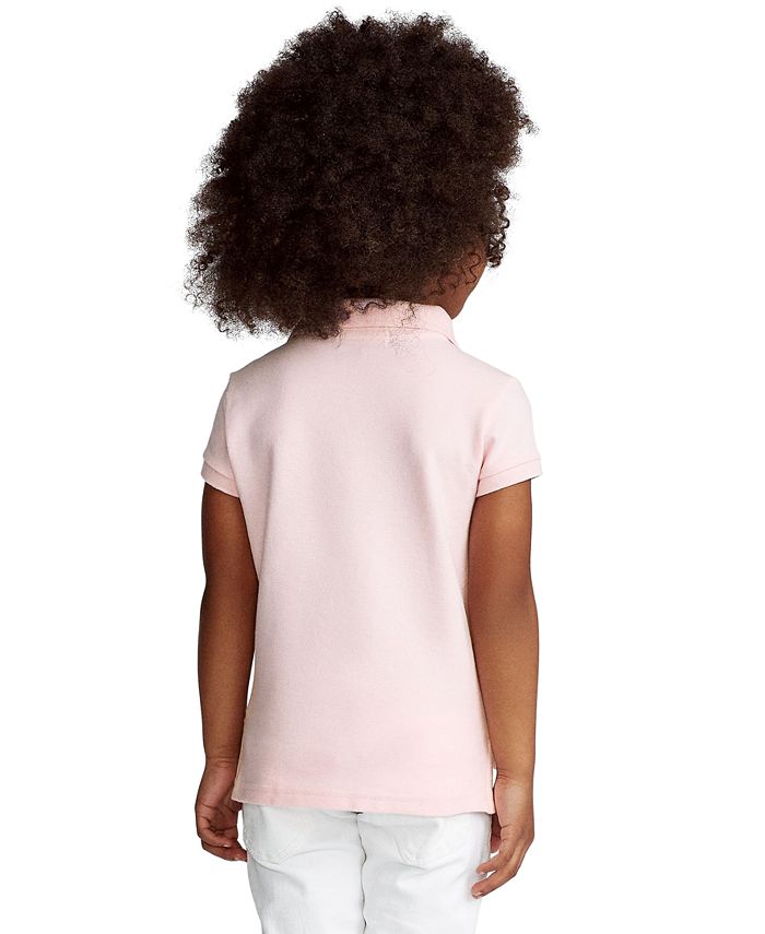 Polo Ralph Lauren Toddler and Little Girls Stretch Cotton Mesh Polo