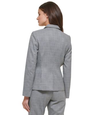 Women's Glen Plaid Single-Button Blazer