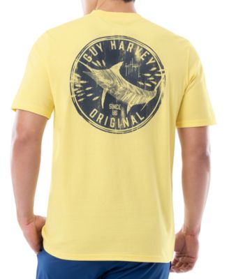 Guy Harvey - Men's Short Sleeve Crewneck Graphic Pocket T-Shirt
