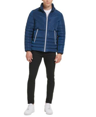 Men's Mixed Quilted Puffer Jacket