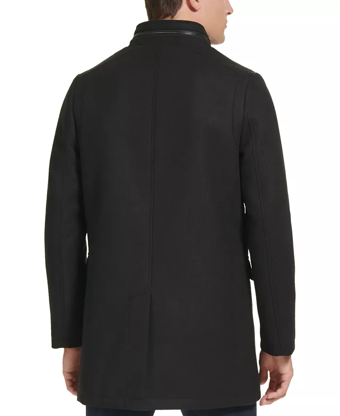 Men's Wool Button Car Coat - thumbnail 2