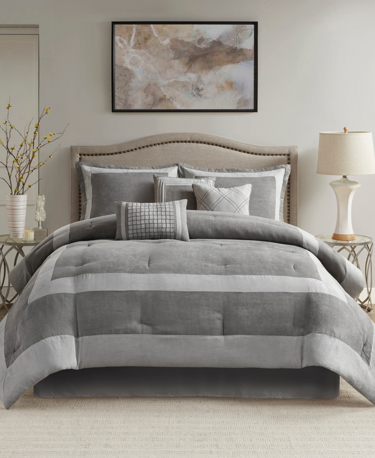 Madison Park Closeout!  Dax 7-pc. Comforter Set, California King In Gray