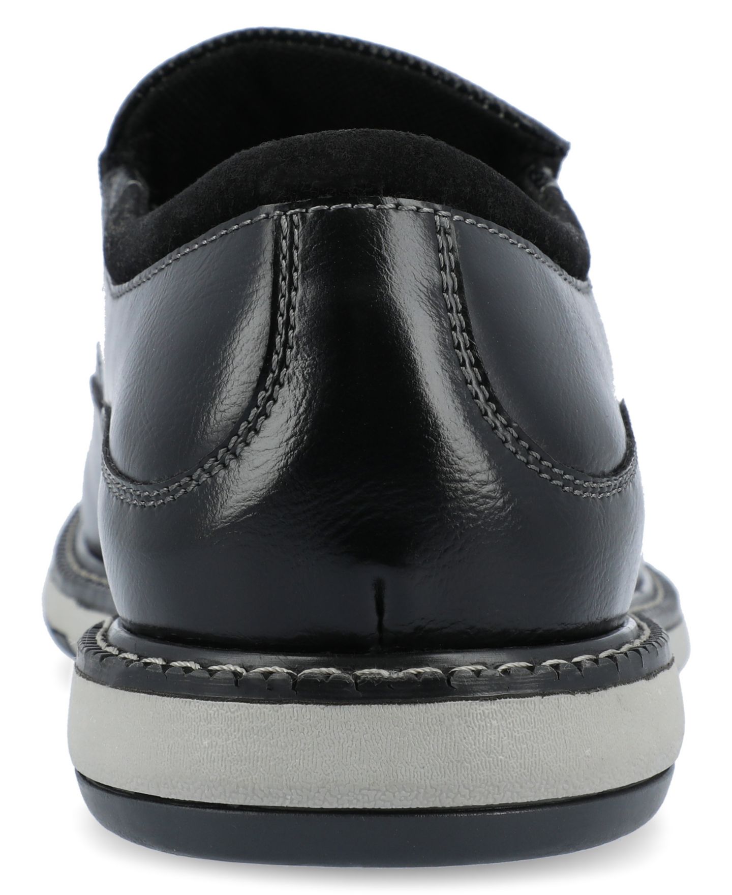 Мужские туфли Vance Co. Willis Tru Comfort Foam Slip-On Round Toe Loafer, цвет: Чёрный — фото 4