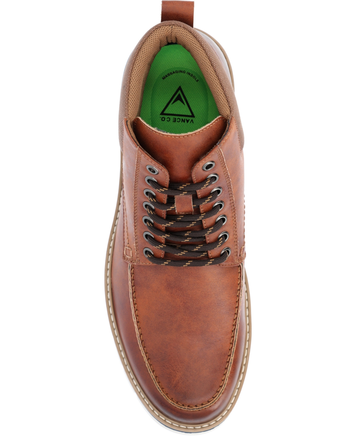 Vance Co. Men's Dalvin Tru Comfort Foam Lace-Up Moc Toe Ankle Boot