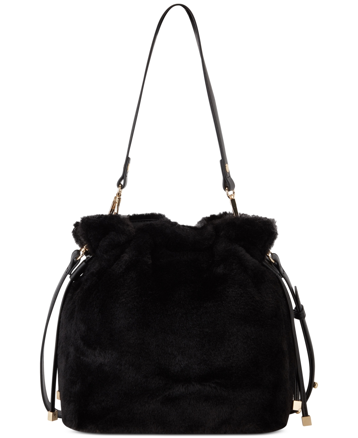 Inc International Concepts Binxee Faux Fur Bucket Bag, Created For Macy's In Black Fur ModeSens