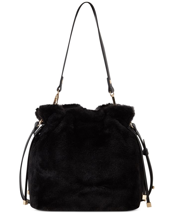 Fur bucket bag discount