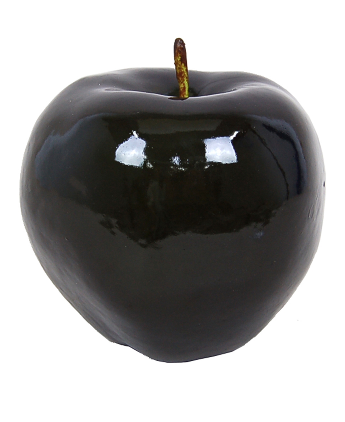Shiny Large Centerpiece Apple, 6" - Black