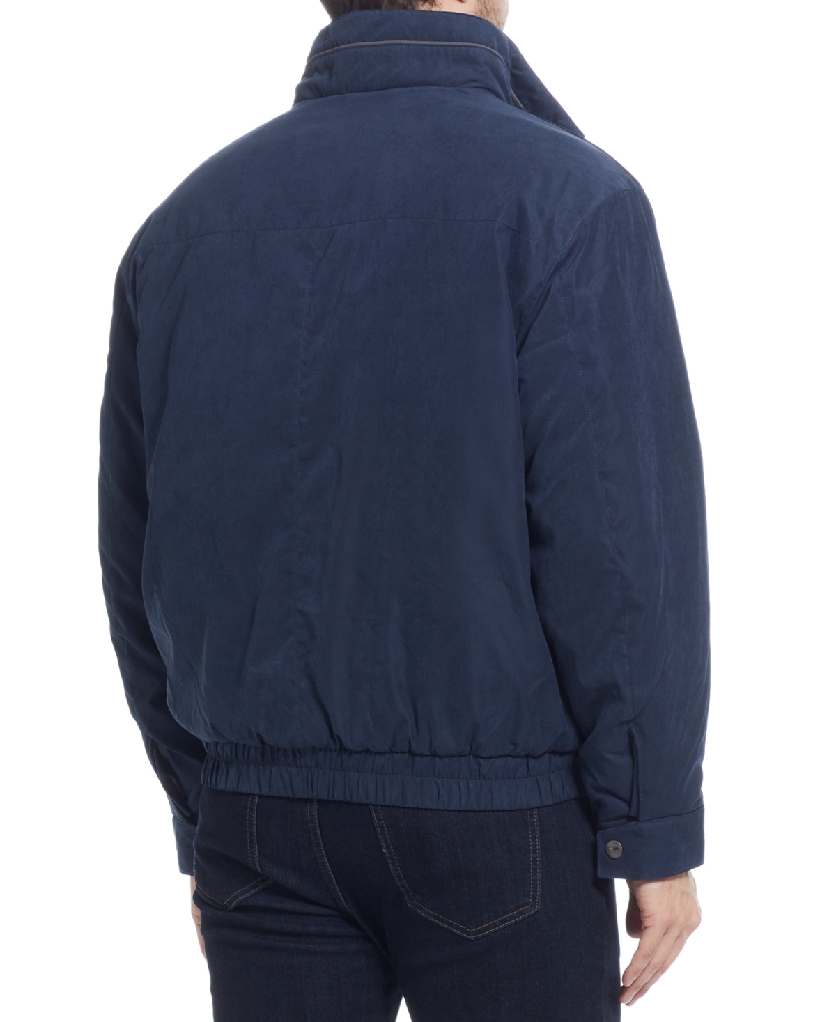 Weatherproof Men's Microfiber Poly Filled Bomber Jacket In Blue