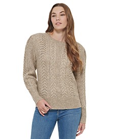 Women's Pointelle Mixed Stitch Sweater