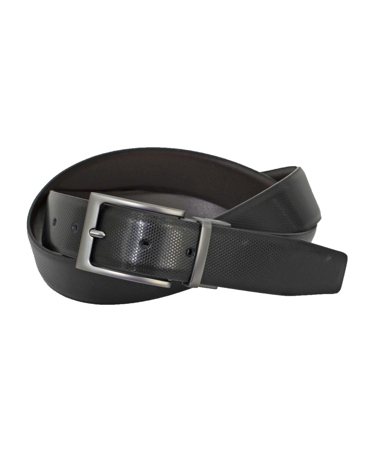 Men's Split Leather Reversible Dress Belt - Black, Brown