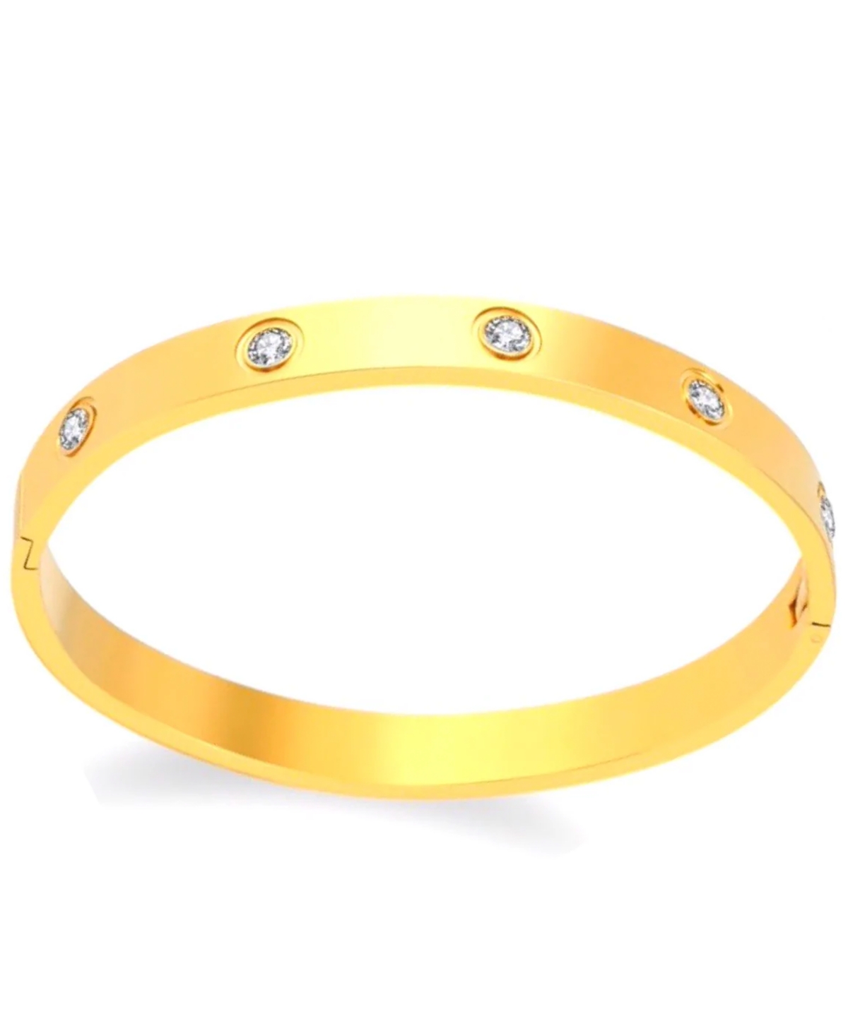 Accessory Concierge Women's Solitaire Bangle Bracelet In Gold-tone