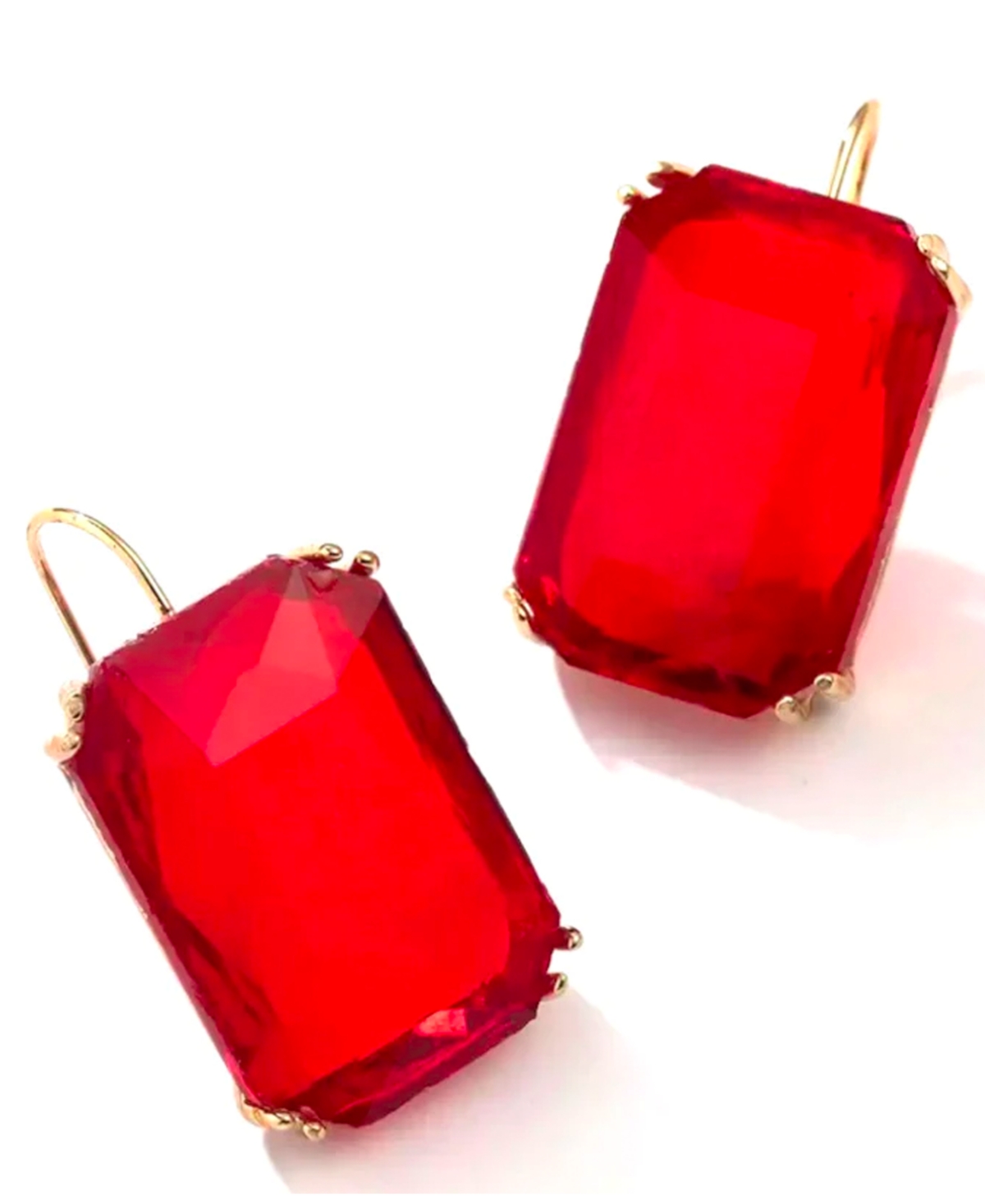 Accessory Concierge Women's Ice Block Earrings In Red