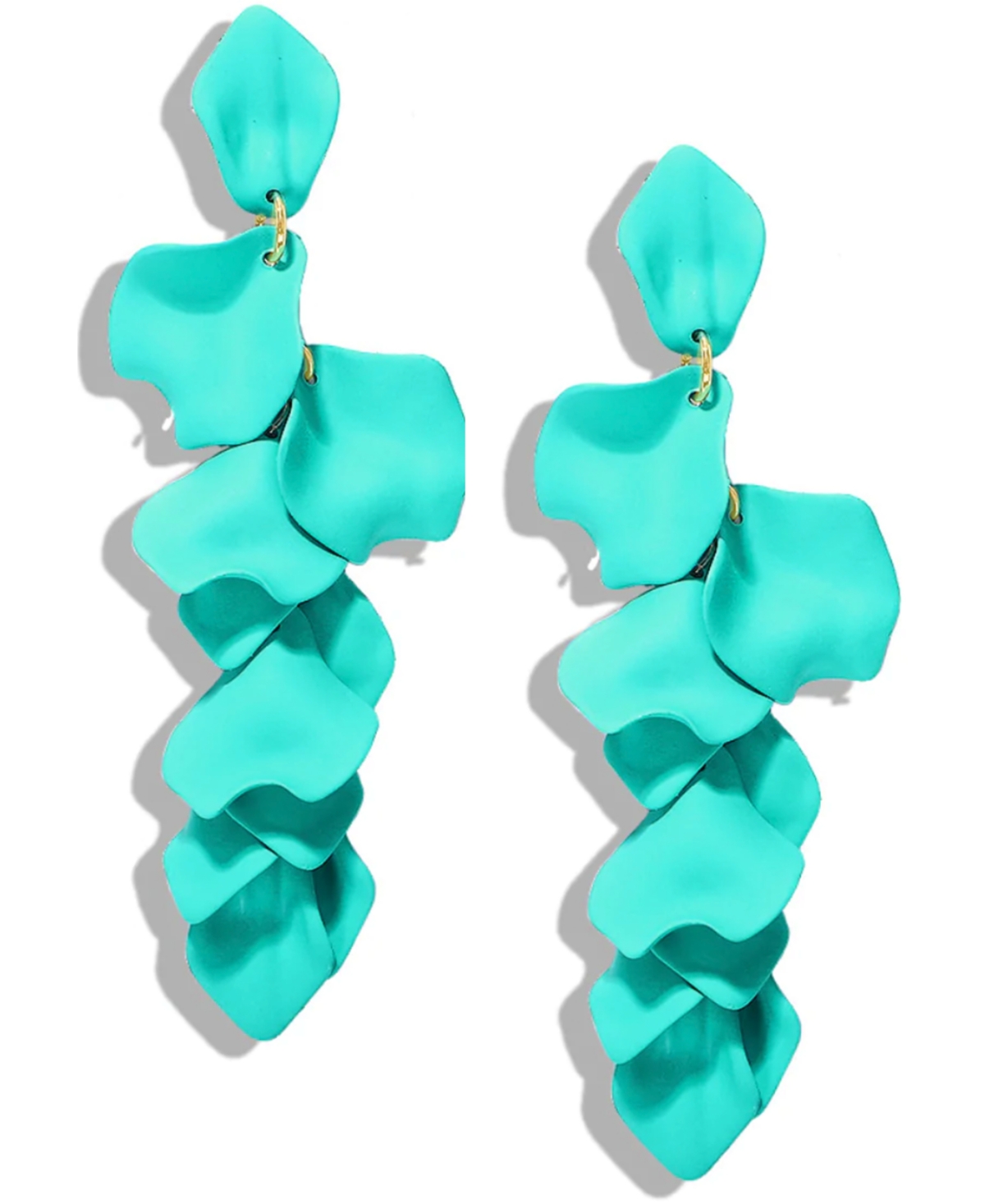 Accessory Concierge Women's Satin Petal Duster Earrings In Turquoise