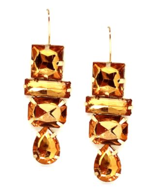 Accessory Concierge Womens Deco Gem Drop Earrings - Amber 29$