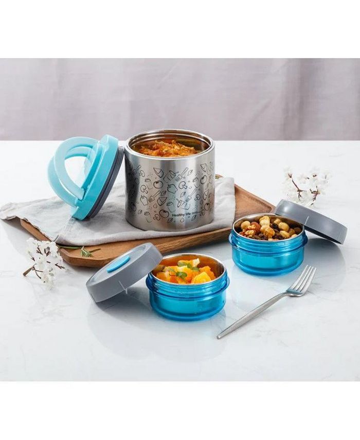 Lille Home Lunch Box Set, An Vacuum Insulated Lunch Box, 2 Food