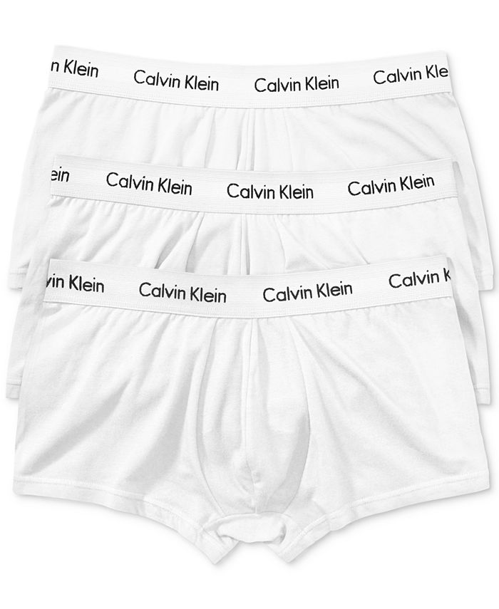Calvin Klein Men's Cotton Stretch Low-Rise Trunks 3-Pack NU2664 - Macy's