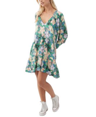 O'Neill - Juniors' Merla Floral V-Neck Mini Dress