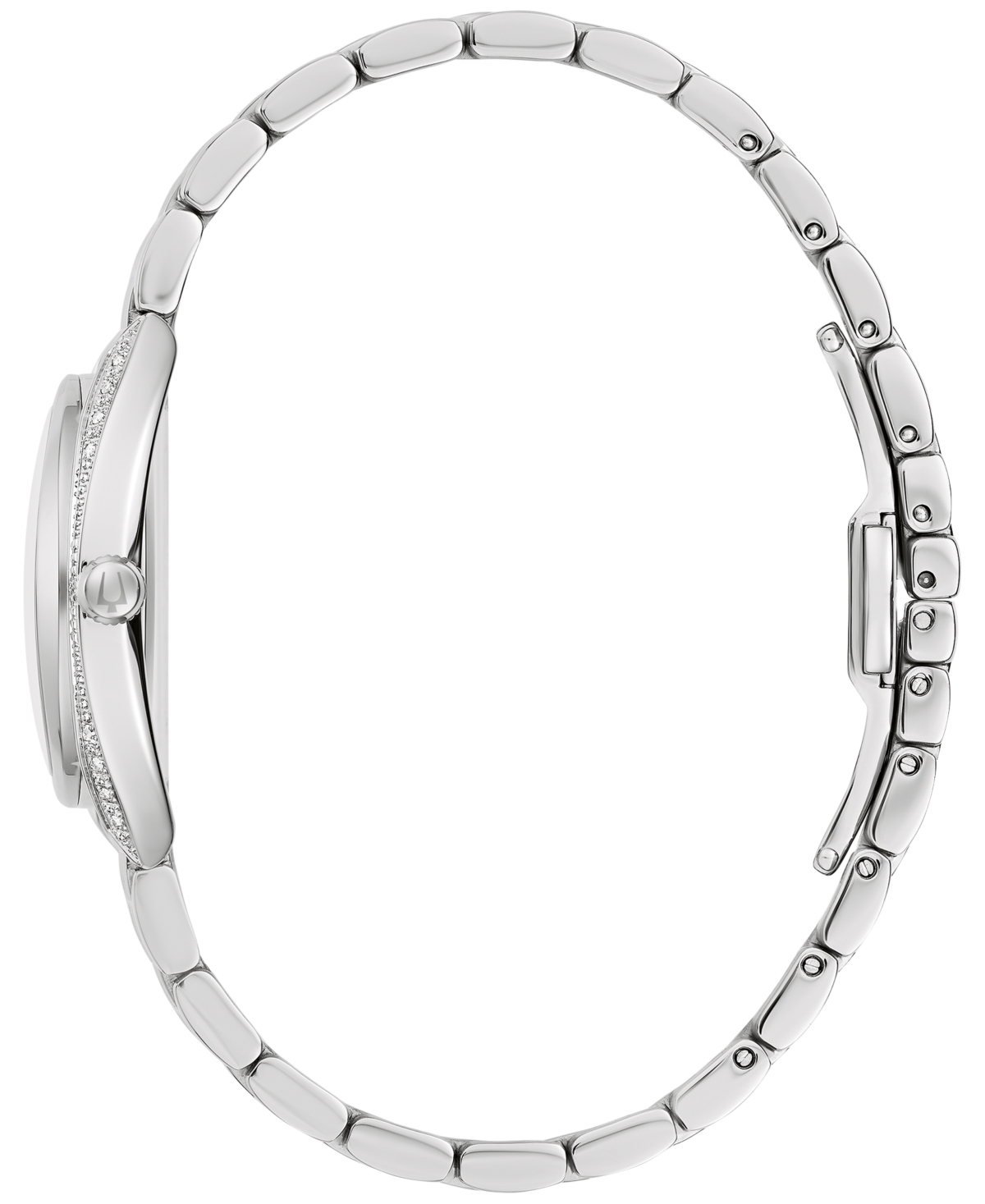 Bulova Women's Classic Diamond (1/10 ct. t.w.) Stainless Steel Bracelet Watch 30mm, A Macy's Exclusive - Silver-tone