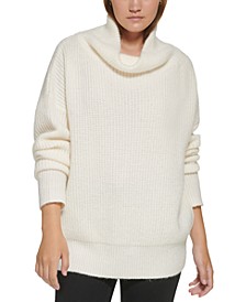 Women's Oversized Ribbed Turtleneck Sweater