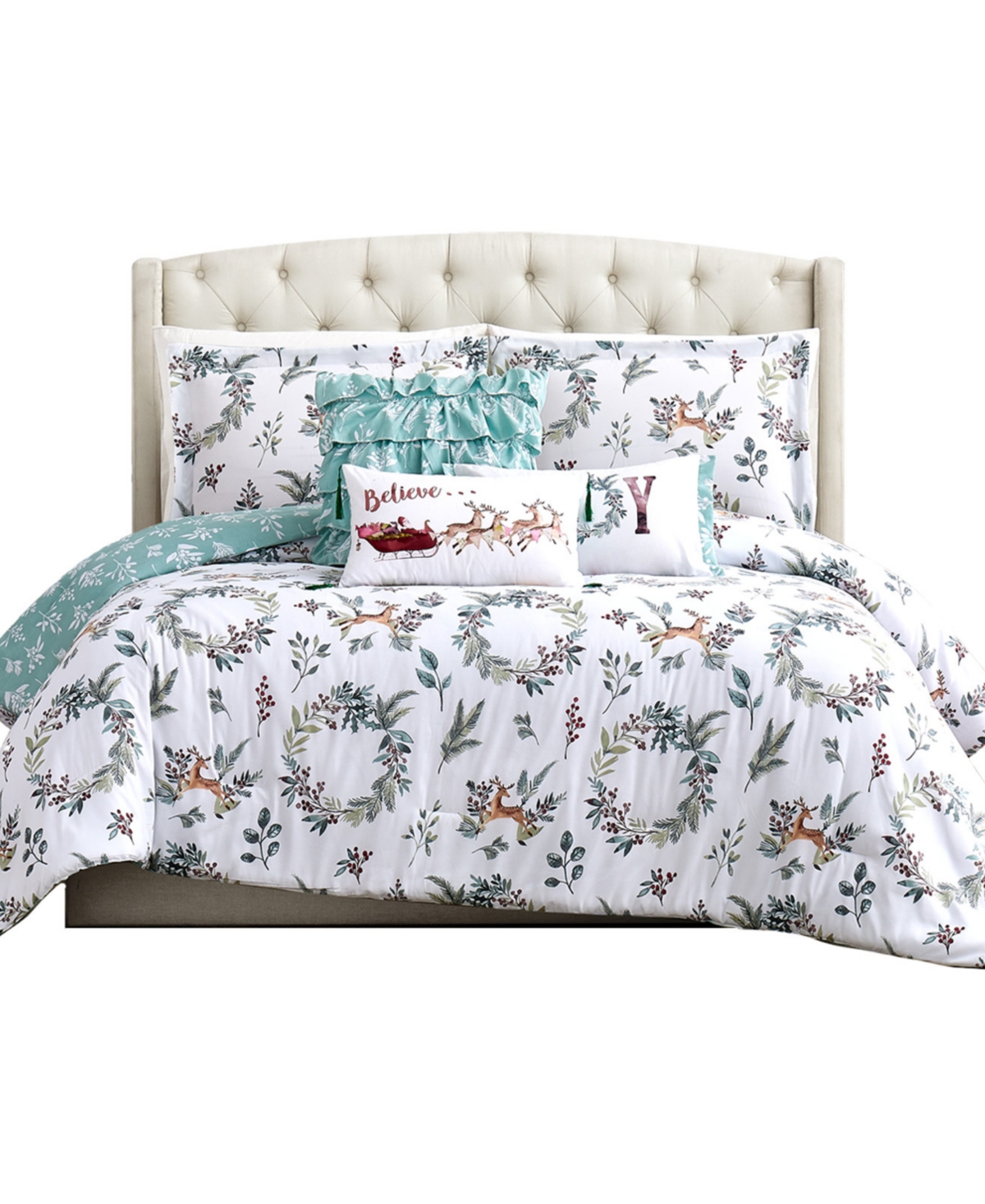Southshore Fine Linens Happy Holidays Reversible 6-Pc. Comforter Set