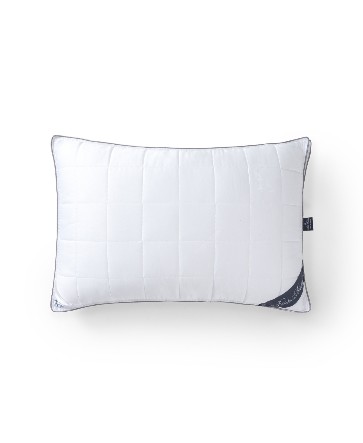 Brooks Brothers Naturally Cools Microgel Pillow, Standard/queen In White