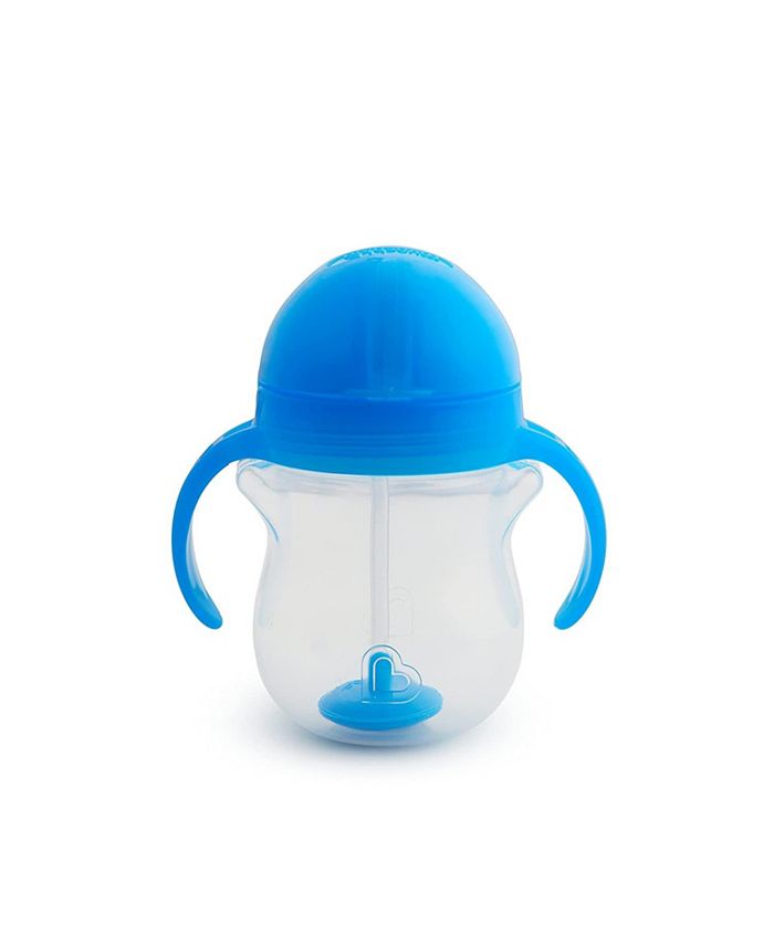Munchkin Any Angle Click Lock Weighted Straw Trainer Cup, Blue, 7oz