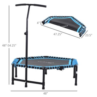 48" Foldable Trampoline Outdoor Bungee Exercise Fitness Jumper,
