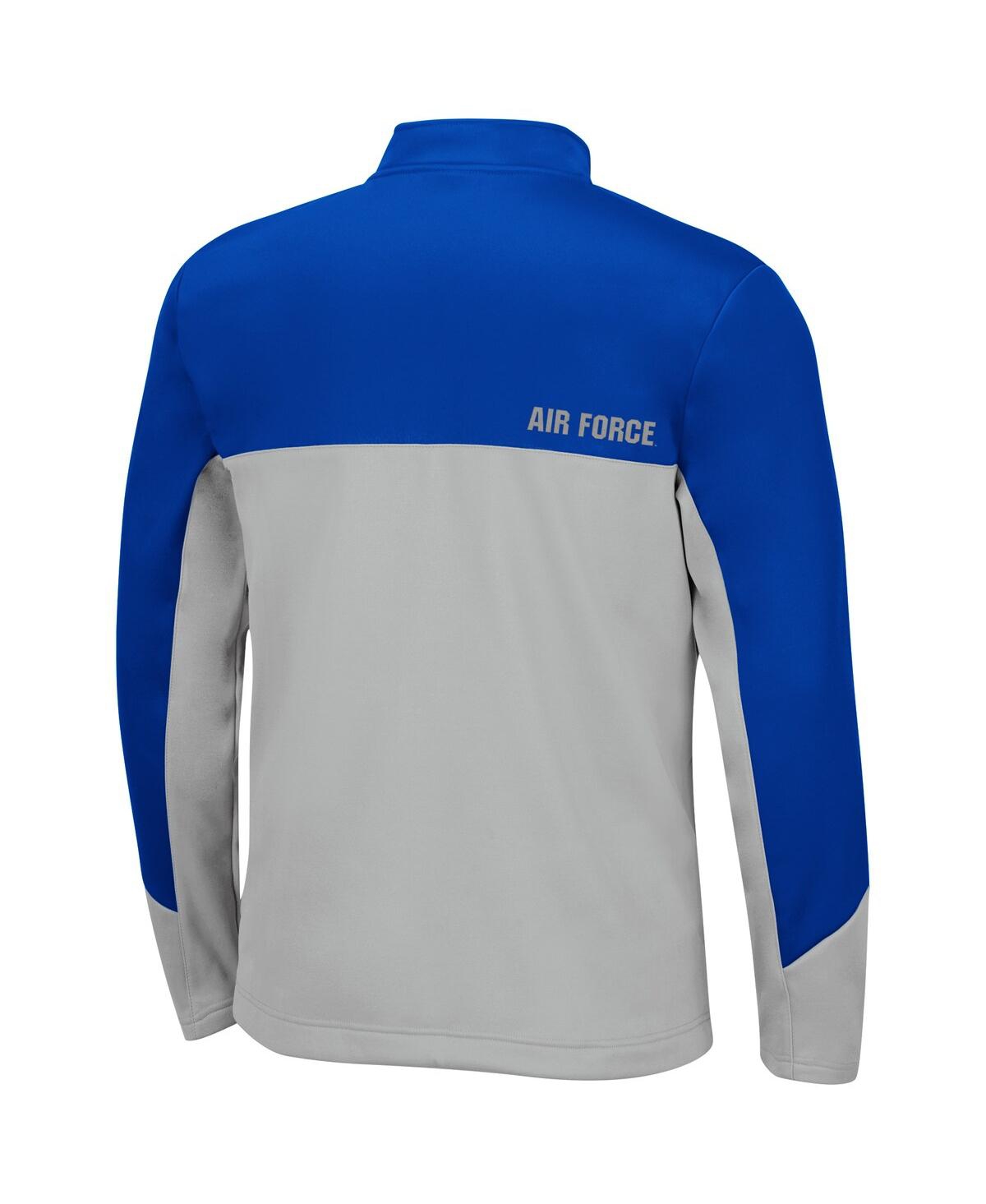 Men's Colosseum Gray Air Force Falcons Triple Dog Dare Quarter-Zip Jacket - Gray