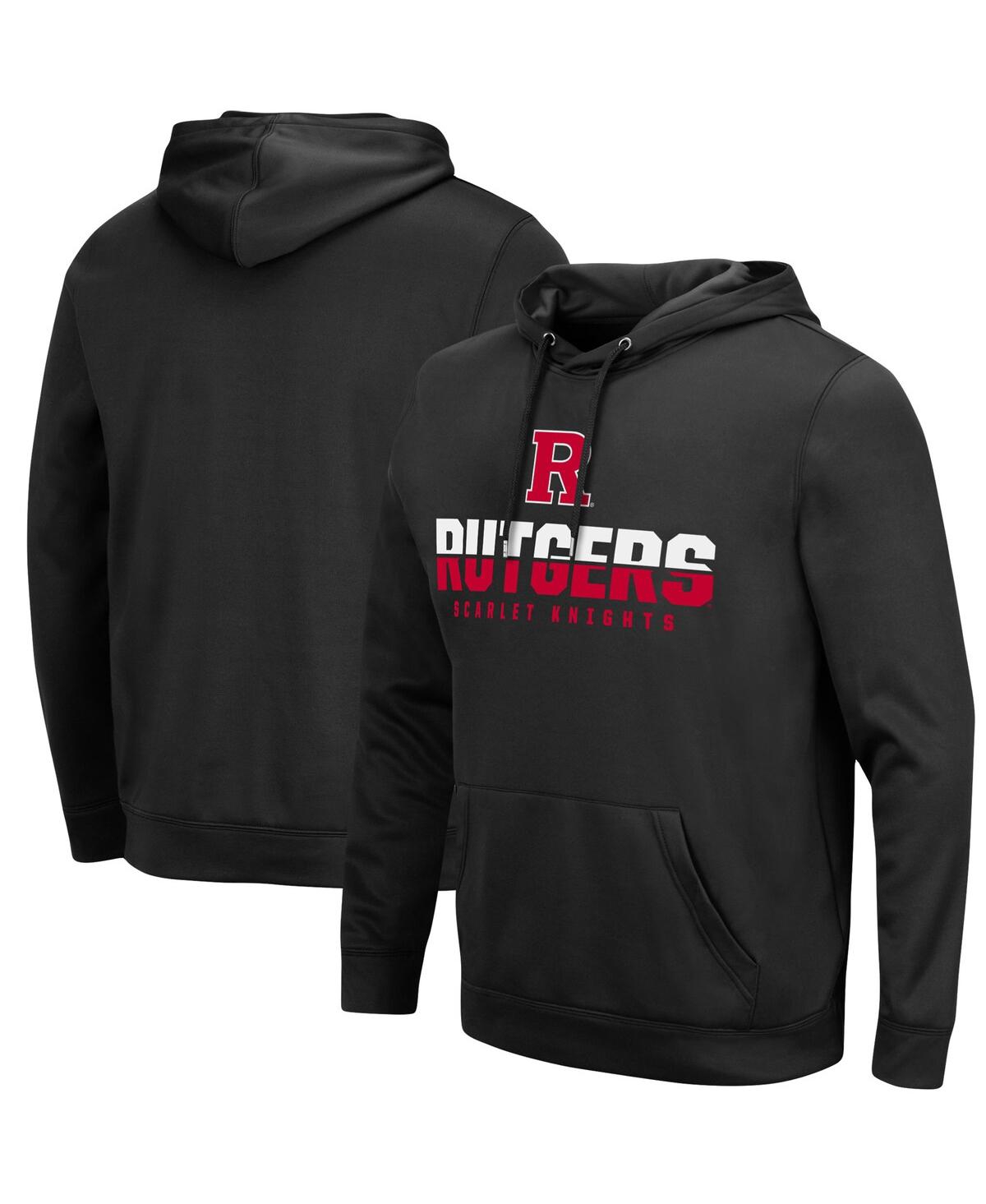 Men's ColosseumRutgers Scarlet Knights Lantern Pullover Hoodie - Black