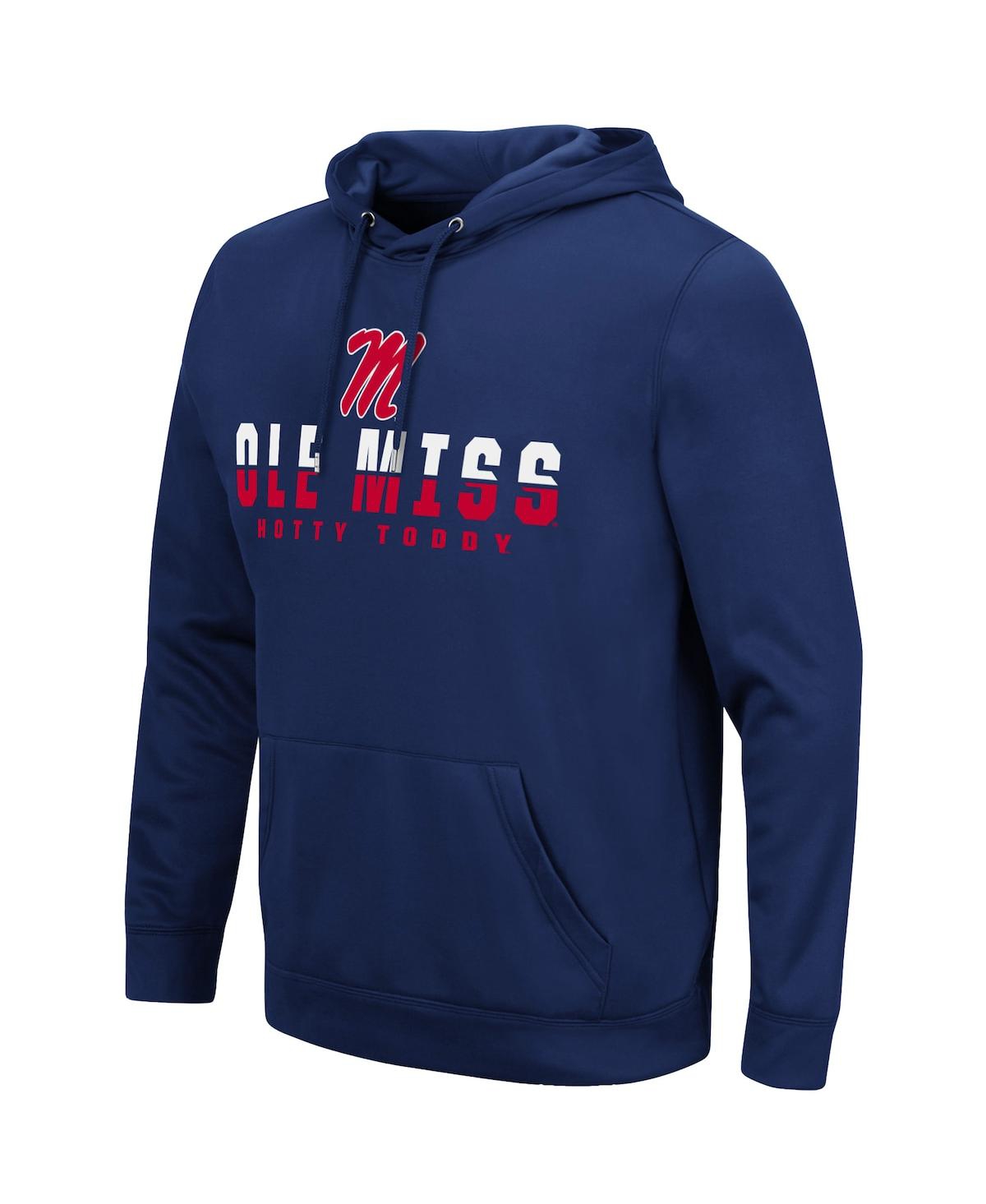 Colosseum Navy Ole Miss Rebels Lantern Pullover Hoodie In Navy