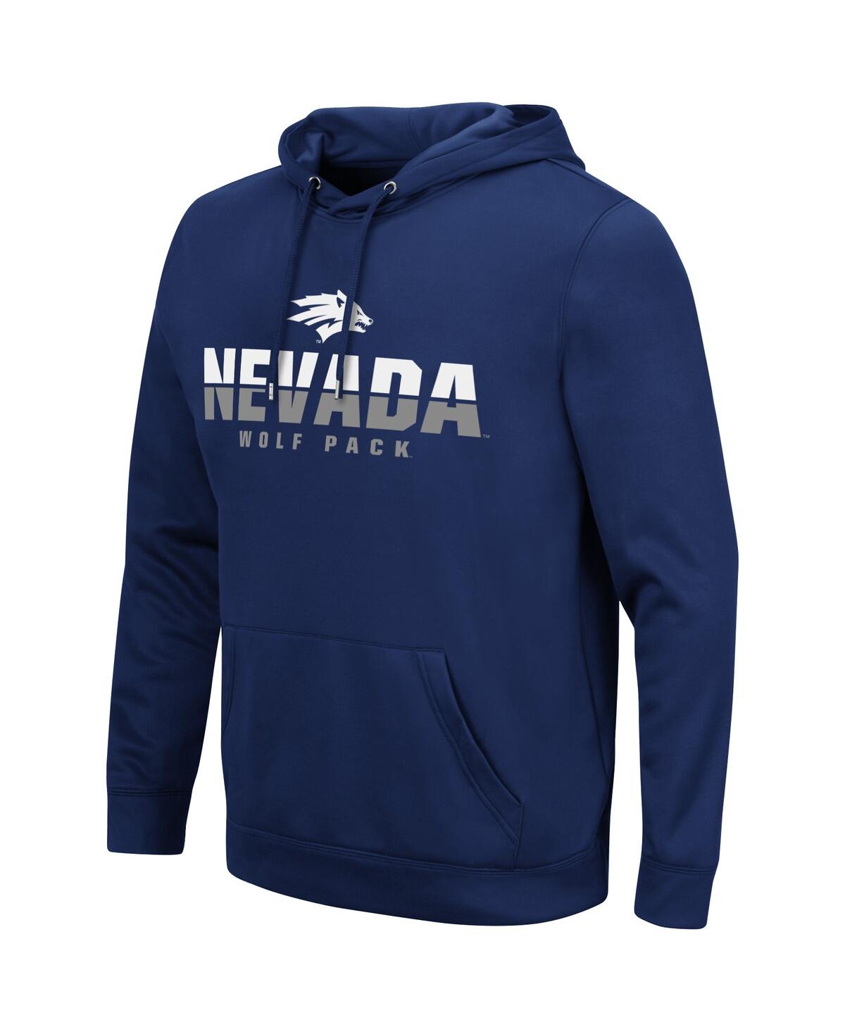 Colosseum Navy Nevada Wolf Pack Lantern Pullover Hoodie In Navy