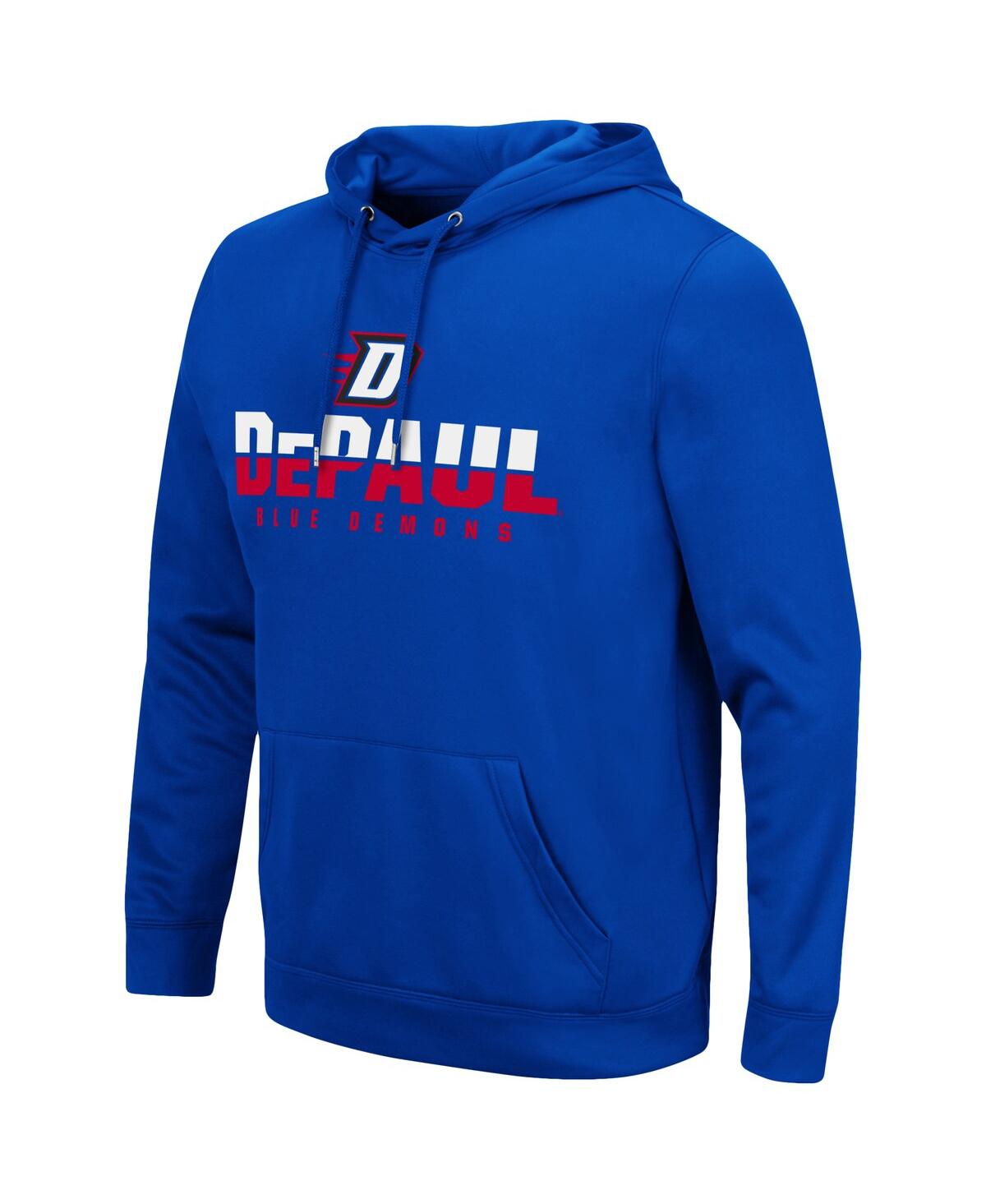 Men's ColosseumDePaul Blue Demons Lantern Pullover Hoodie - Royal