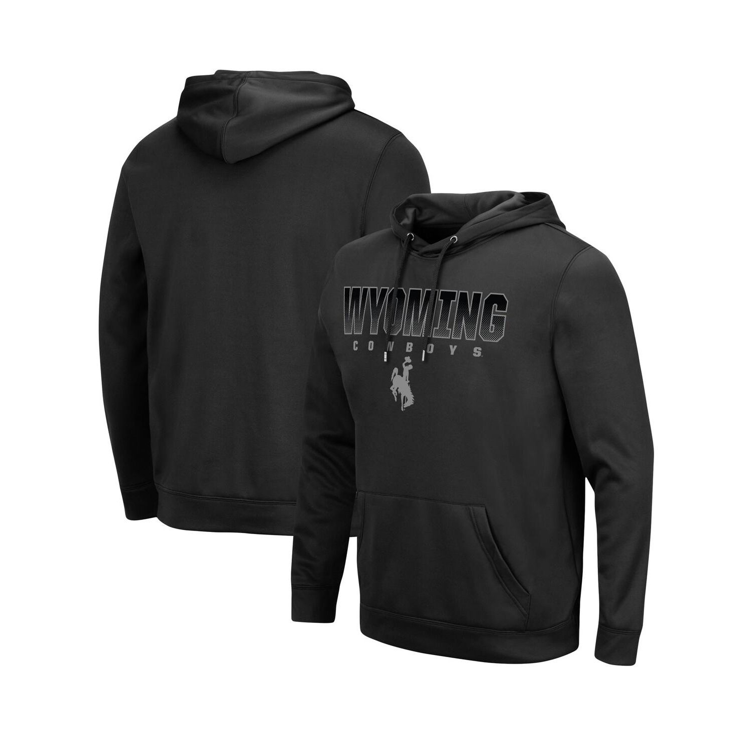 Men's Black Wyoming Cowboys Blackout 3.0 Pullover Hoodie