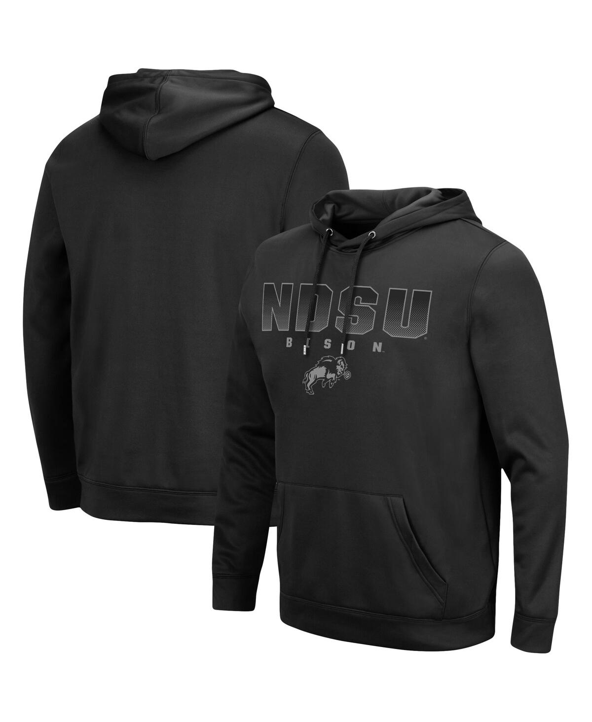 Shop Colosseum Men's  Black Ndsu Bison Blackout 3.0 Pullover Hoodie