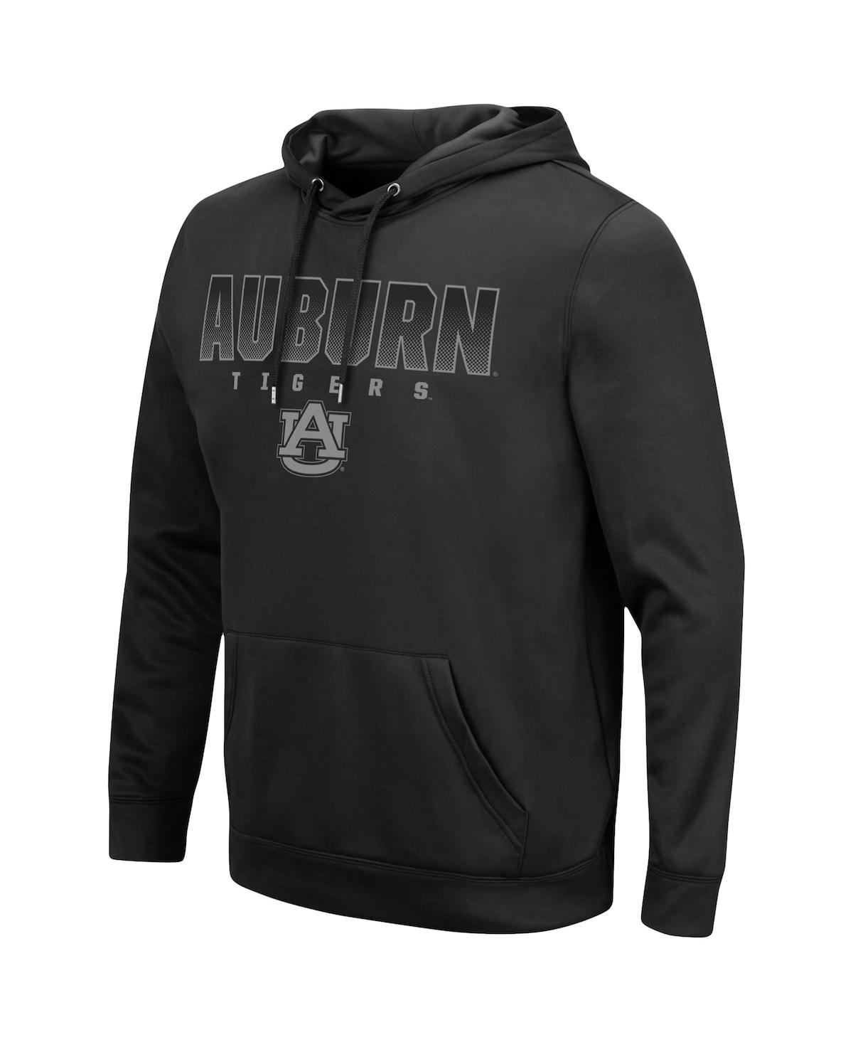 Colosseum Black Auburn Tigers Blackout 3.0 Pullover Hoodie In Black
