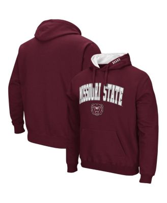 Men's Maroon Missouri State University Bears Arch and Logo Pullover Hoodie