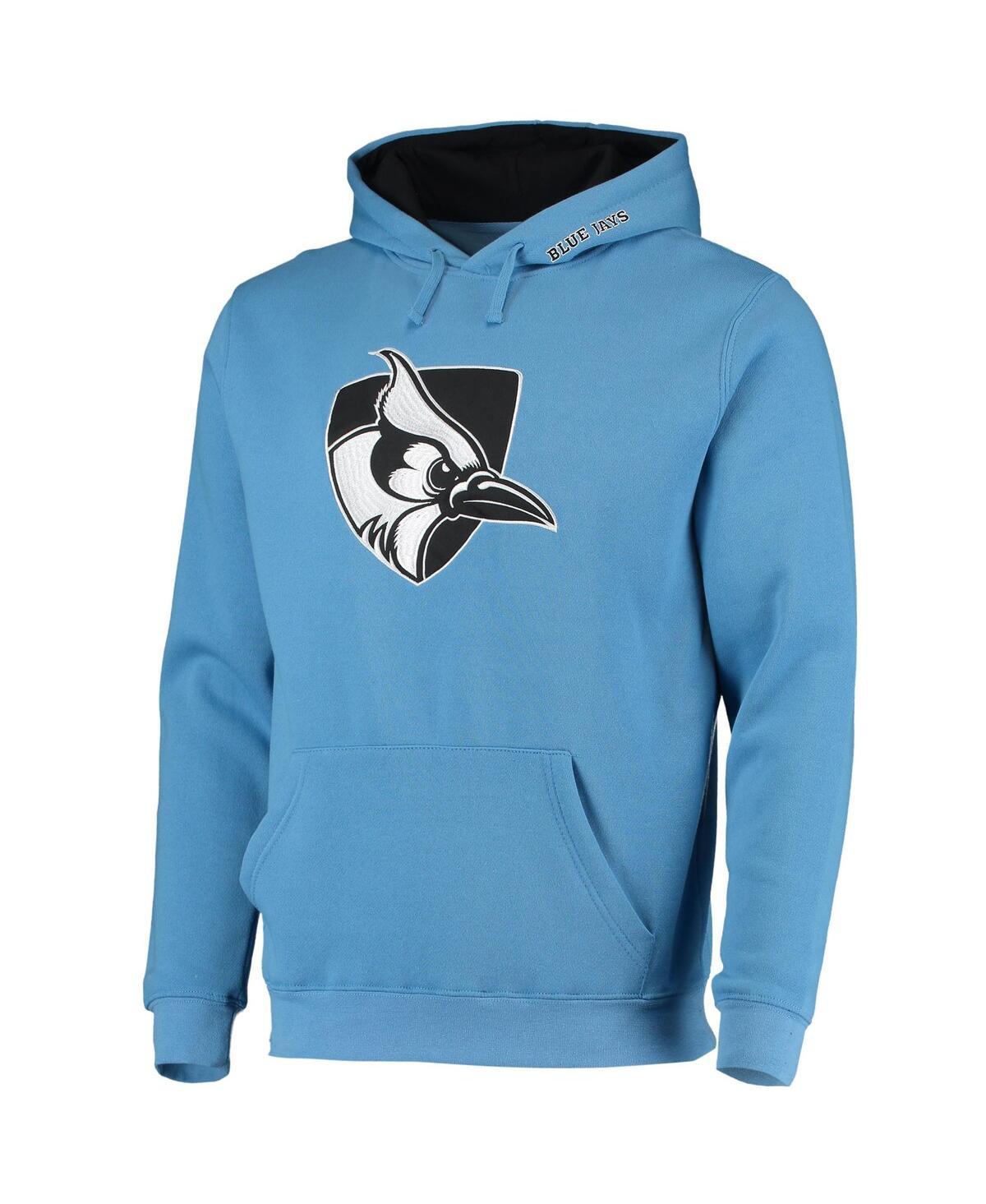 Men's ColosseumJohns Hopkins Blue Jays Arch and Logo Pullover Hoodie - Light Blue