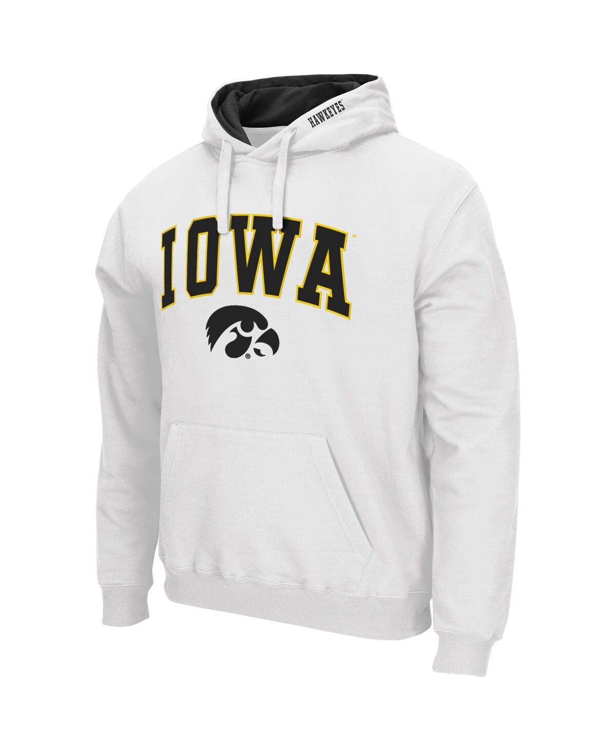 Colosseum Men's Iowa Hawkeyes Arch & Logo 3.0 Pullover Hoodie In Charcoal