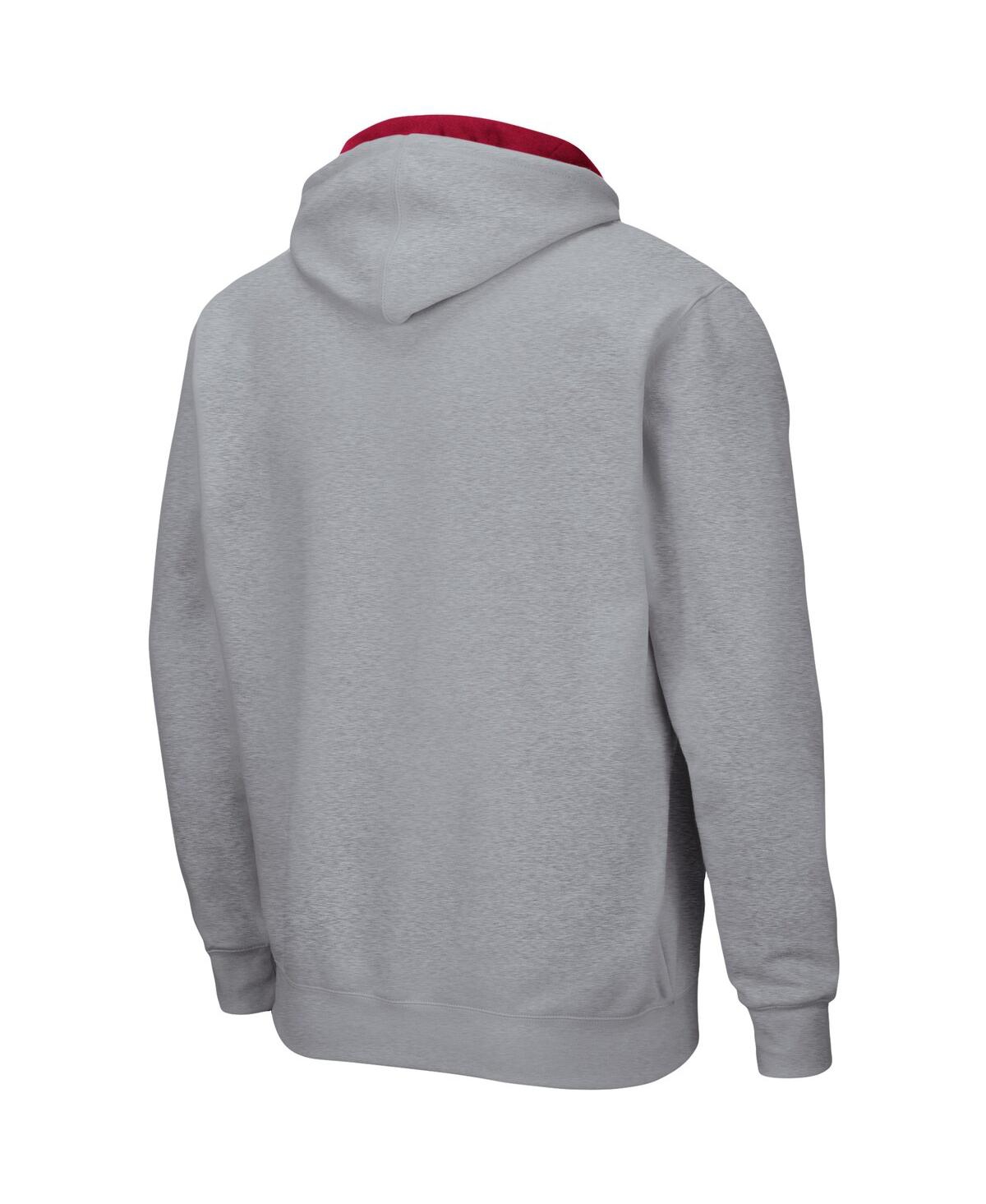 Colosseum Men's  Heathered Gray Stanford Cardinal Arch And Logo 3.0 Full-zip Hoodie In Heathered Gray