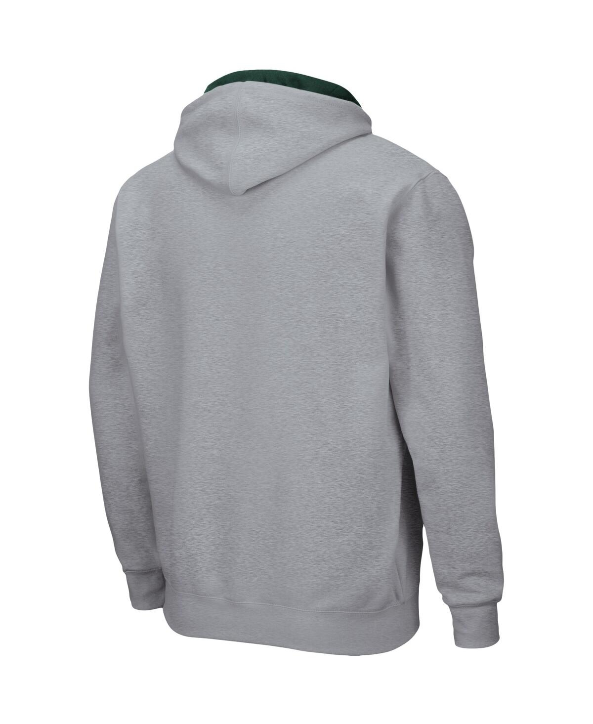 Colosseum Men's  Heathered Gray Baylor Bears Arch And Logo 3.0 Full-zip Hoodie In Heathered Gray