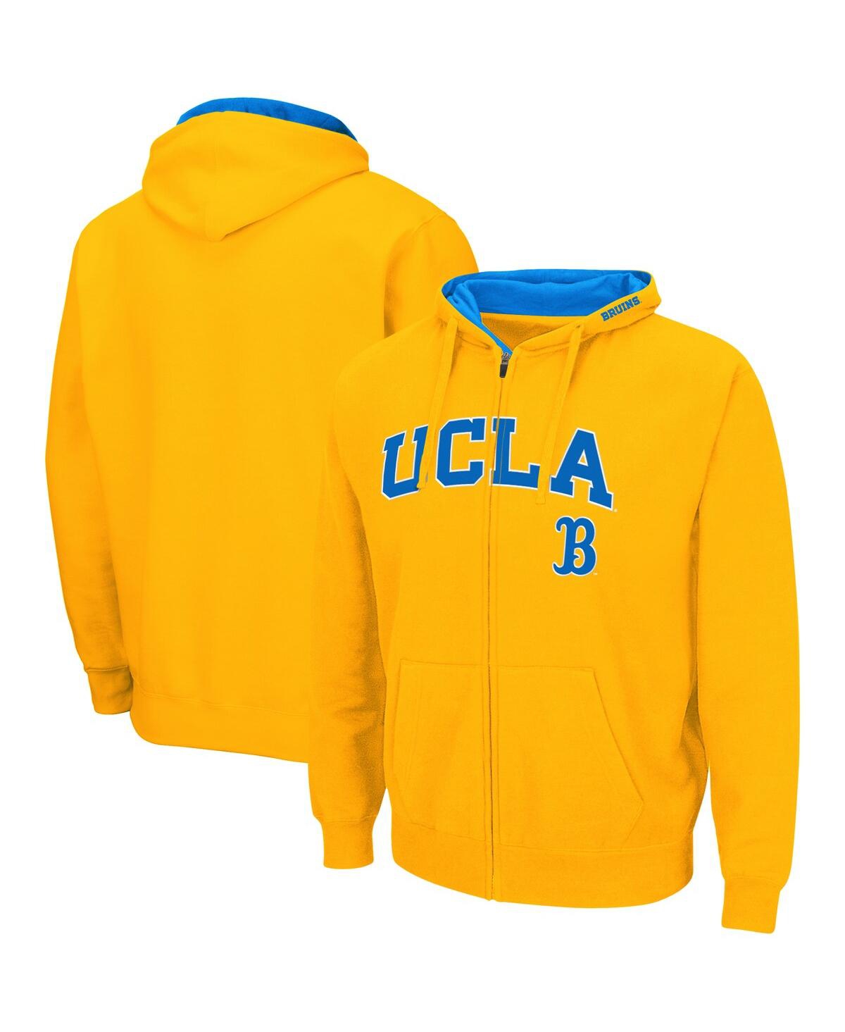 Shop Colosseum Men's  Gold Ucla Bruins Arch And Logo 3.0 Full-zip Hoodie