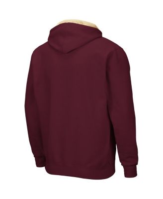Men's Maroon Texas State Bobcats Arch and Logo 3.0 Full-Zip Hoodie