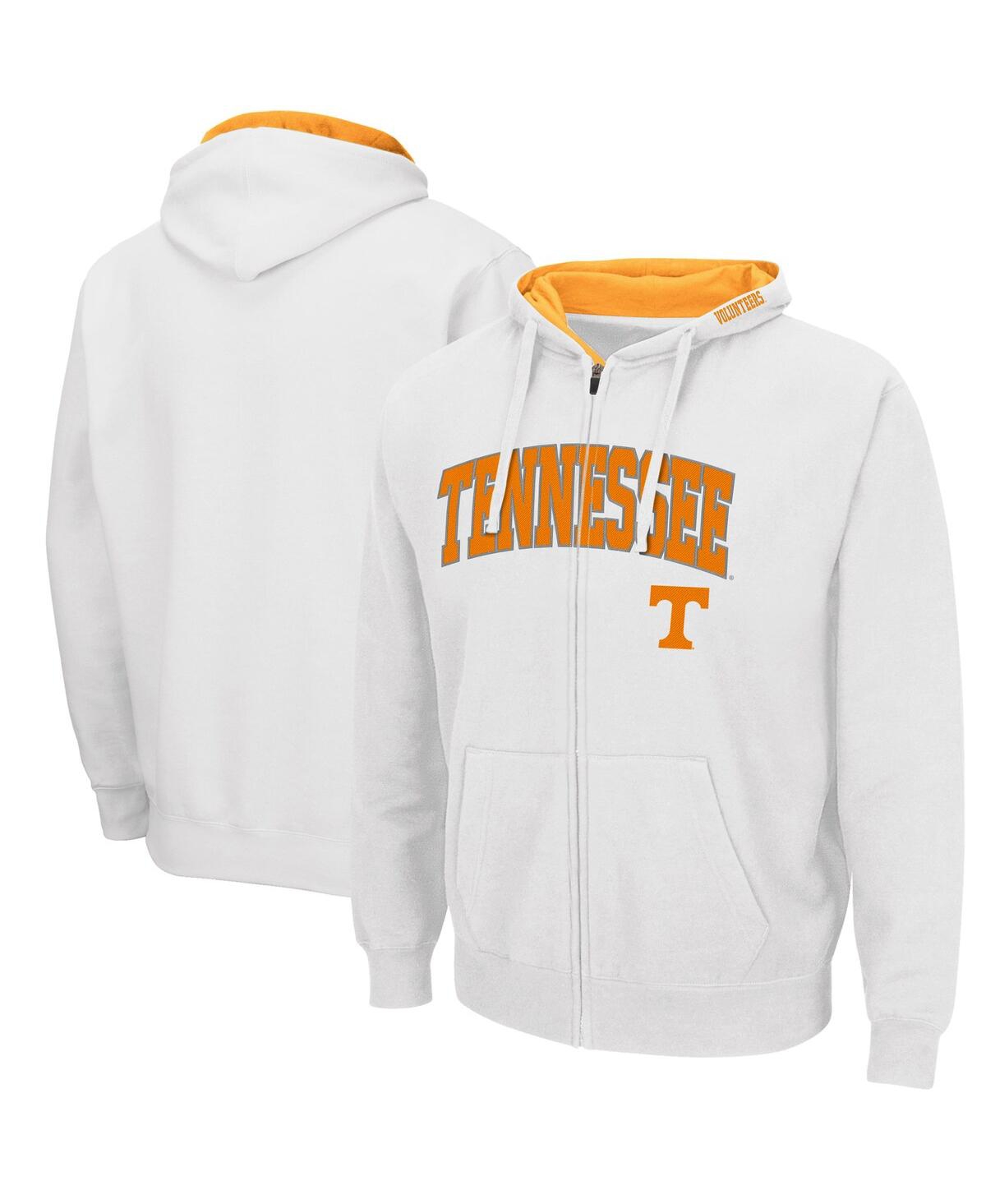 Colosseum Men's  White Tennessee Volunteers Arch And Logo 3.0 Pullover Hoodie