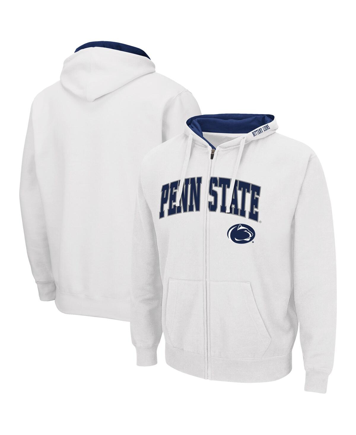 Shop Colosseum Men's  White Penn State Nittany Lions Arch And Logo 3.0 Full-zip Hoodie