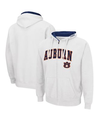Men's White Auburn Tigers Arch and Logo 3.0 Full-Zip Hoodie