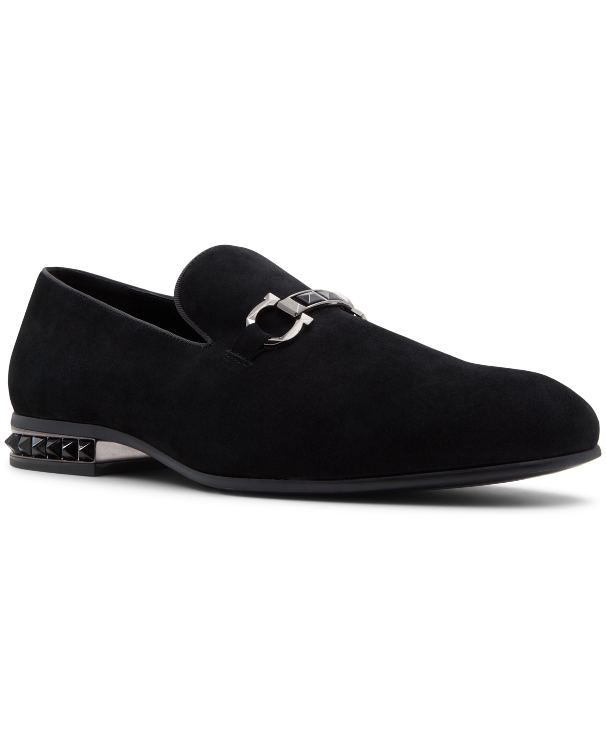 Shop Aldo Men's Faux Suede Bowtie Casual Loafers In Black