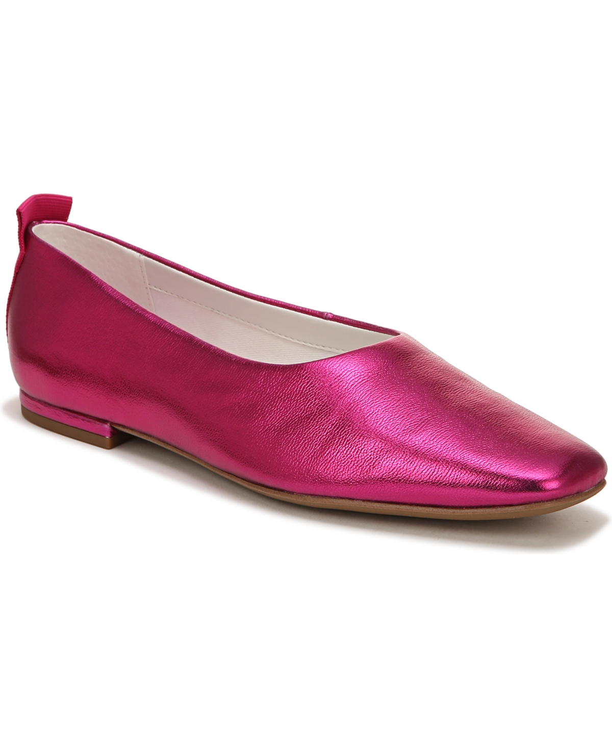 Shop Franco Sarto Women's Vana Ballet Flats In Metallic Pink Faux Leather