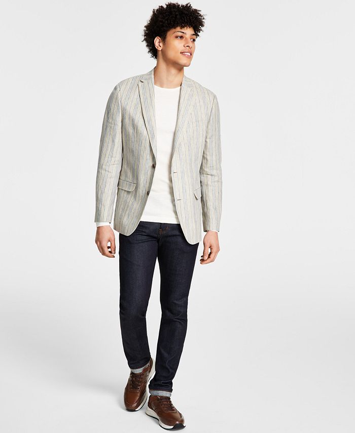 Bar III Men's Slim-Fit Striped Suit Jacket, Created for Macy's - Macy's