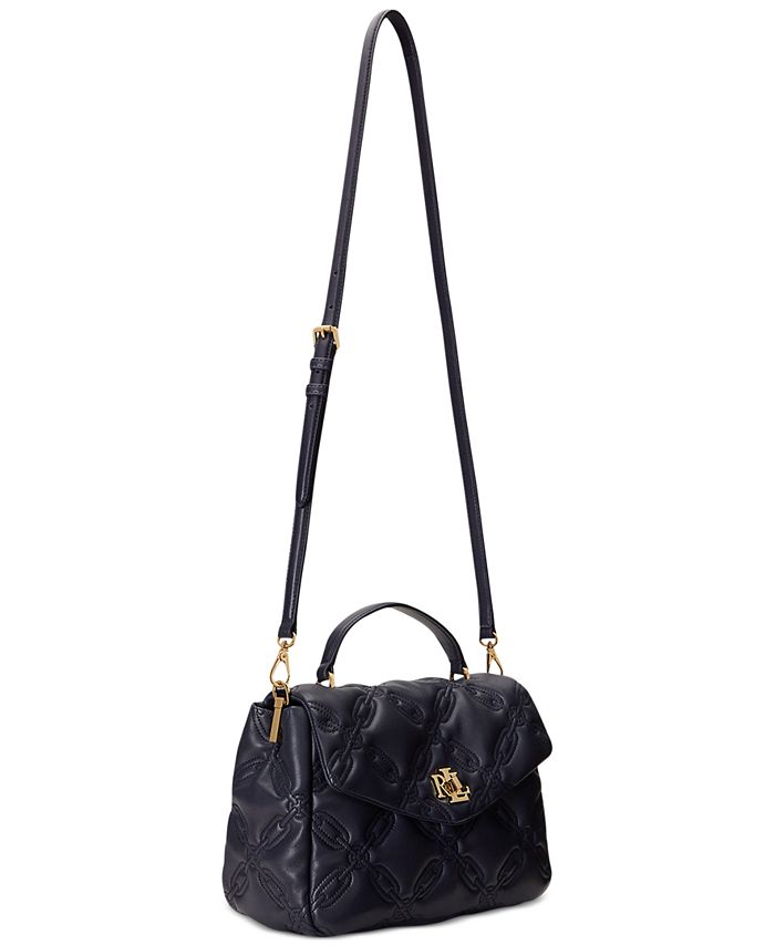 Lauren Ralph Lauren Quilted Leather Small Farrah Satchel & Reviews Handbags & Accessories Macy's